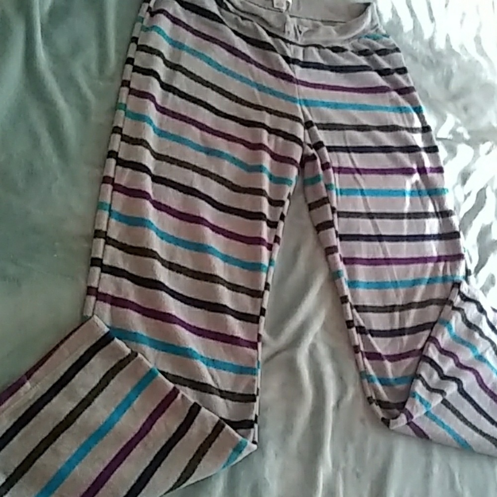 Aeropostale women's gray striped pajama pants Lrg